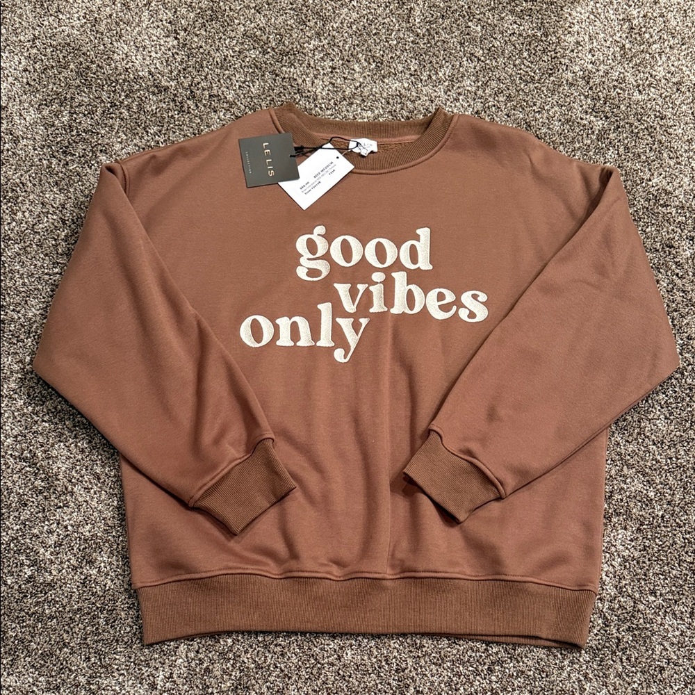 Le Lis Brown Crewneck Sweater
